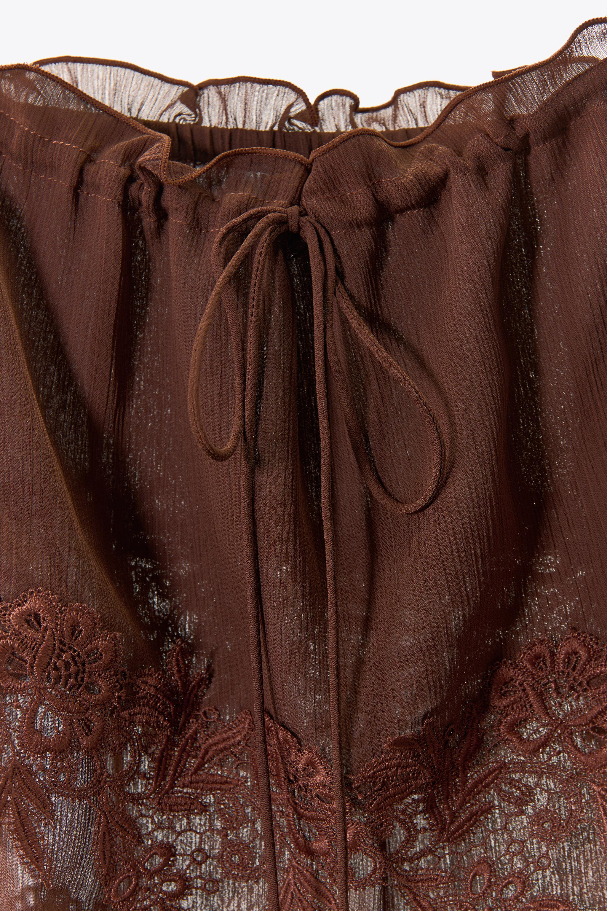 LACE STRAPPY TOP | Zara UK