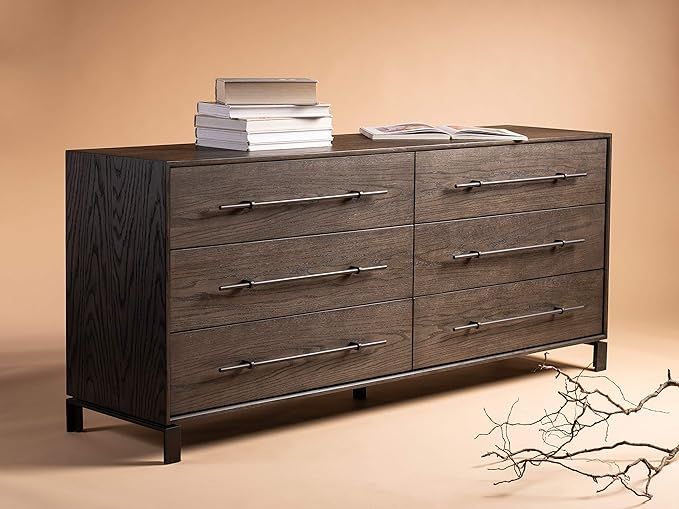 Safavieh Couture Home Simmons Modern Dark Walnut Wood 6-drawer Dresser | Amazon (US)