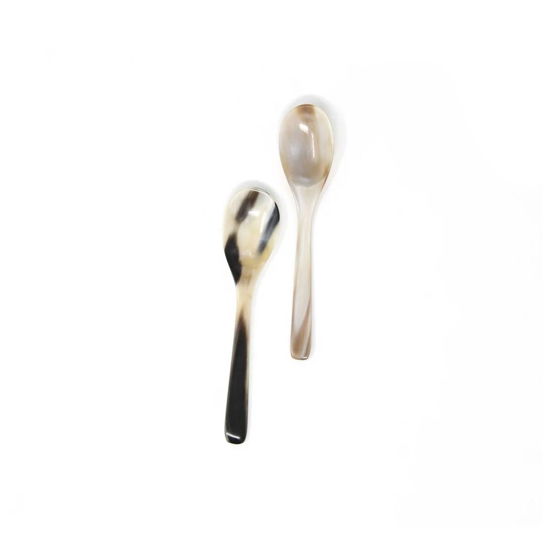 Horn Tea / Caviar Spoons set of 2 - Etsy | Etsy (US)