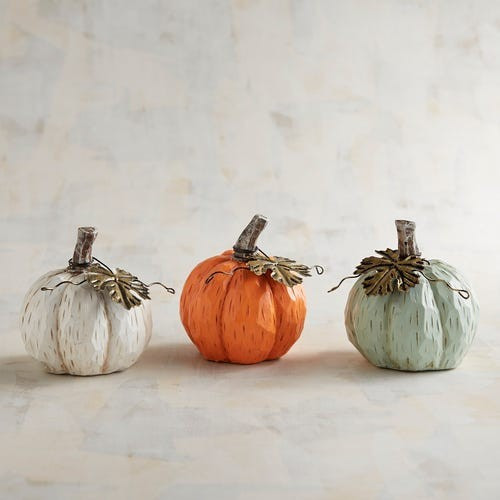 Mini Resin Pumpkin Set | Pier 1 Imports