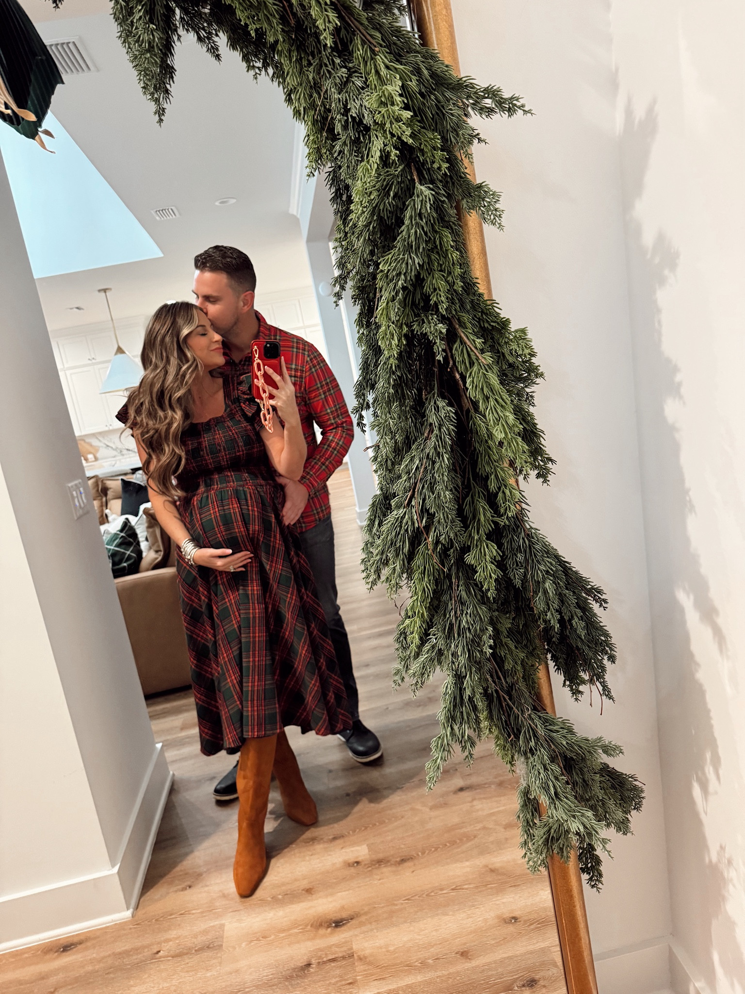 Outfit links! In a medium in dress for my bump! Holiday outfit merry Christmas! 