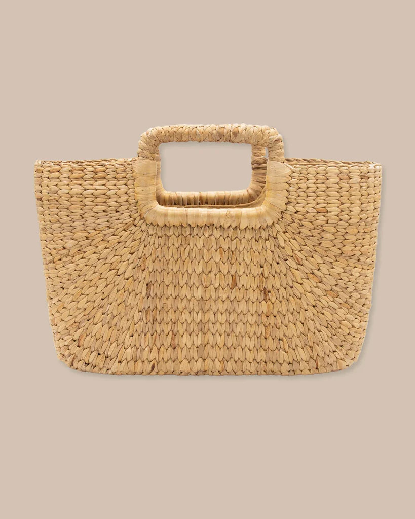 Mini Woven Rattan Tote | Southern Tide
