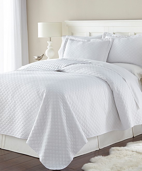 White Olivia Collection Quilt Set | zulily