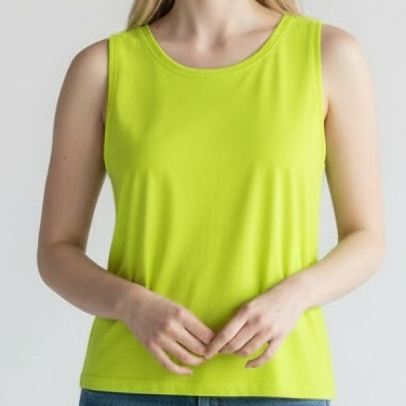 Lou & Grey Neon Yellow Lime Green Soft Active Tank Top | Size S | Poshmark