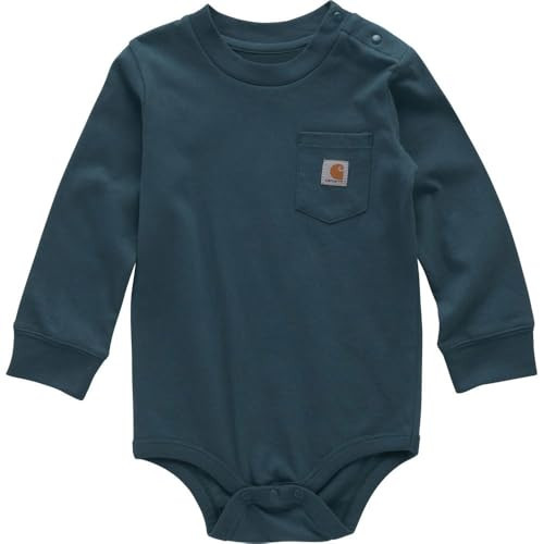 Carhartt Long-Sleeve Pocket Bodysuit, Atlantic Deep, 24 Months | Amazon (US)