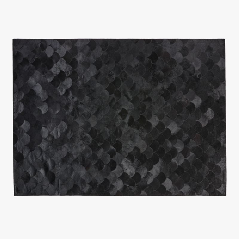 Scallop Black Hide Area Rug 9'x12' + Reviews | CB2 | CB2