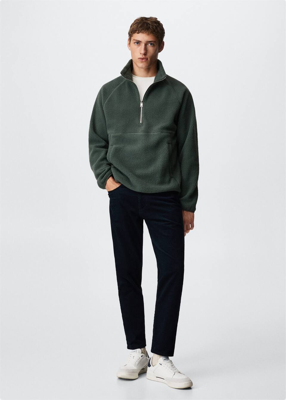 Sherpa pocket sweatshirt -  Men | Mango Man USA | MANGO (US)