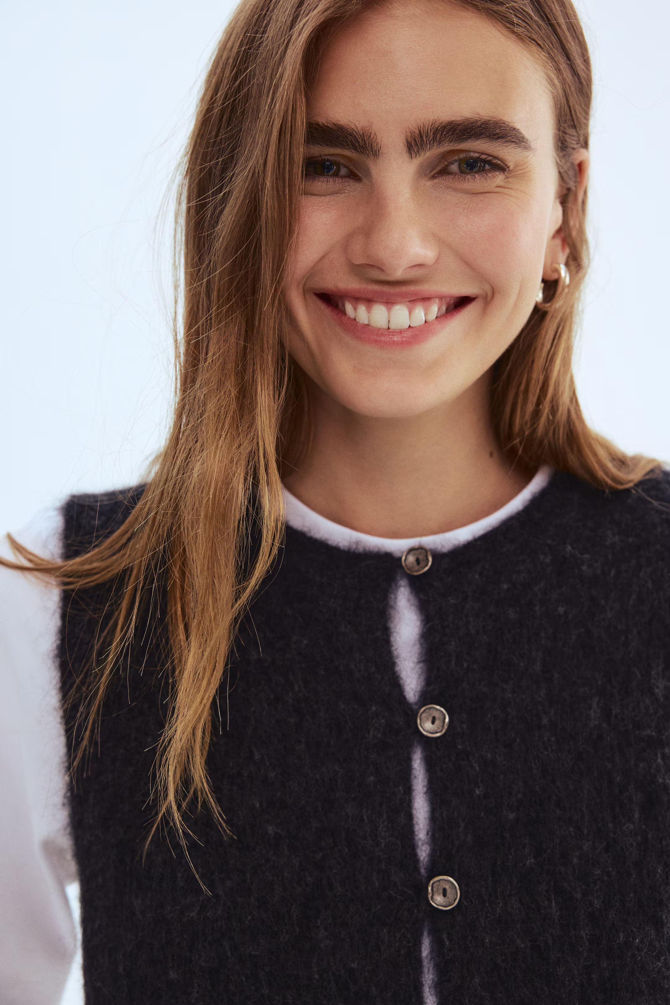 Mohair-blend waistcoat - Dark grey - Ladies | H&M GB | H&M (UK, MY, IN, SG, PH, TW, HK)