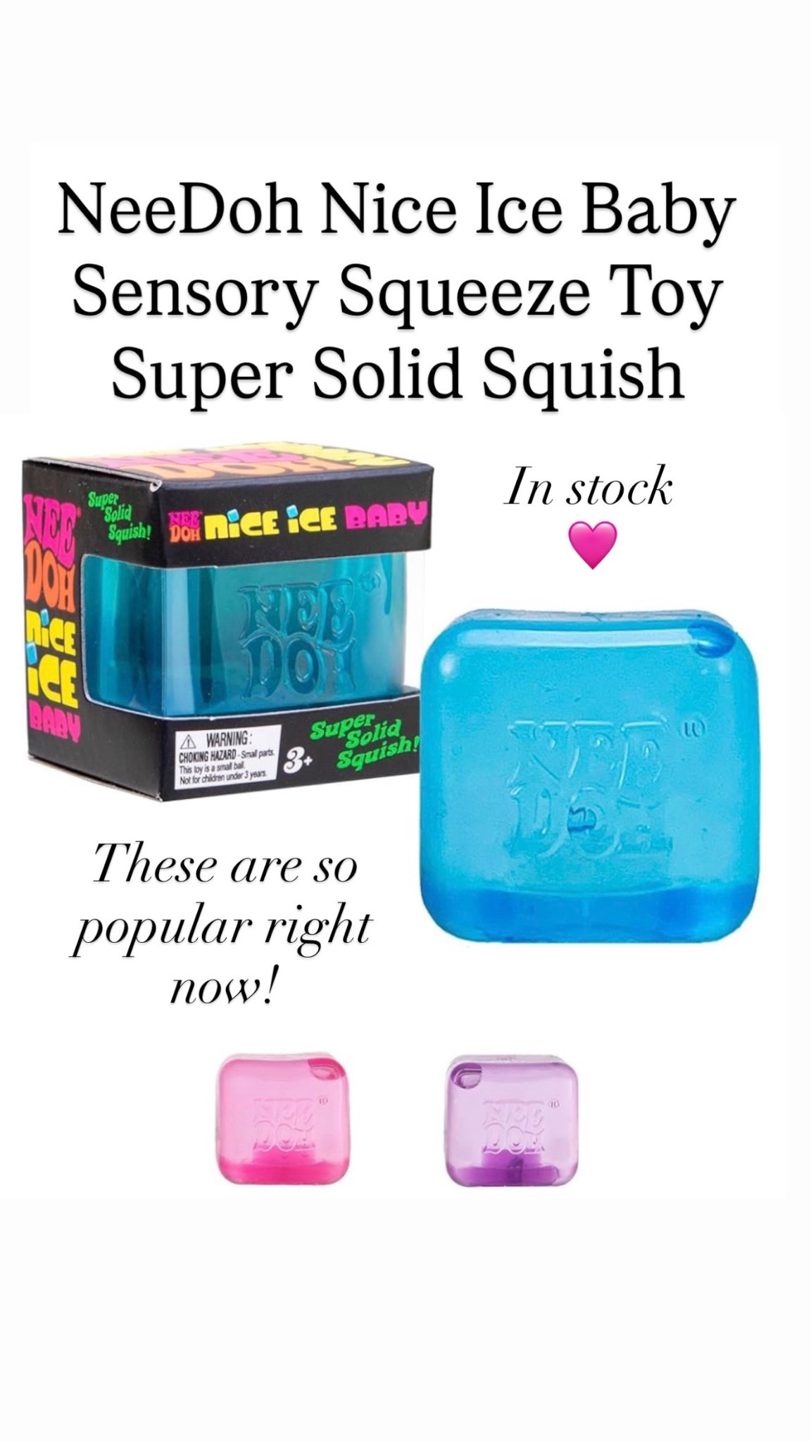 NeeDoh Nice Ice Baby - Sensory Squeeze Toy - Super Solid Squish

#LTKKids