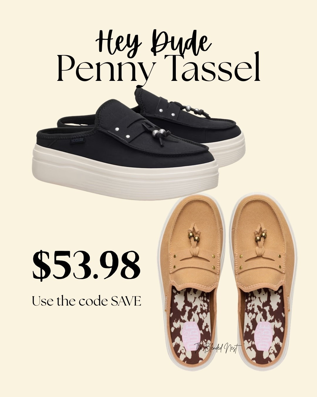 Can you believe these Hey Dude AustinLoft’s have tassels???  They are such good quality shoes that are currently on sale!  
They come in whole sizes and run large.  I always size down.

#LTKSeasonal #LTKOver40 #LTKSaleAlert