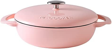 M-COOKER 5 Quart Enameled Cast Iron Covered Round Dutch Oven with Lid, Casserole, Pot, French Ove... | Amazon (US)