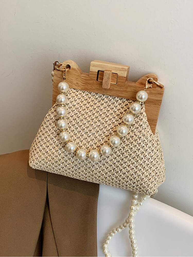 Faux Pearl Decor Braided Detail Straw Bag
       
              
              $16.50        
   ... | SHEIN