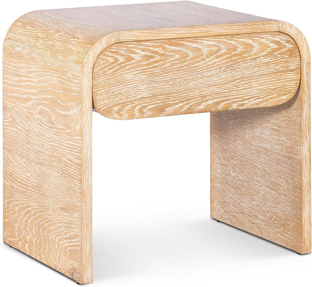 Meridian Furniture 862-NS Cresthill Collection Mid-Century Modern Nightstand, White Oak, 24" W x ... | Amazon (US)
