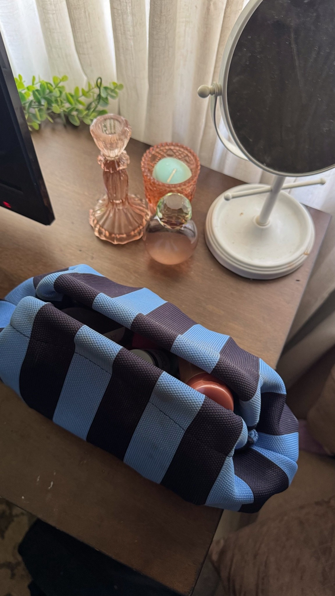 Cute clutch used as a makeup bag 💙

#LTKgrwm #LTKselfcare #LTKmorningroutine