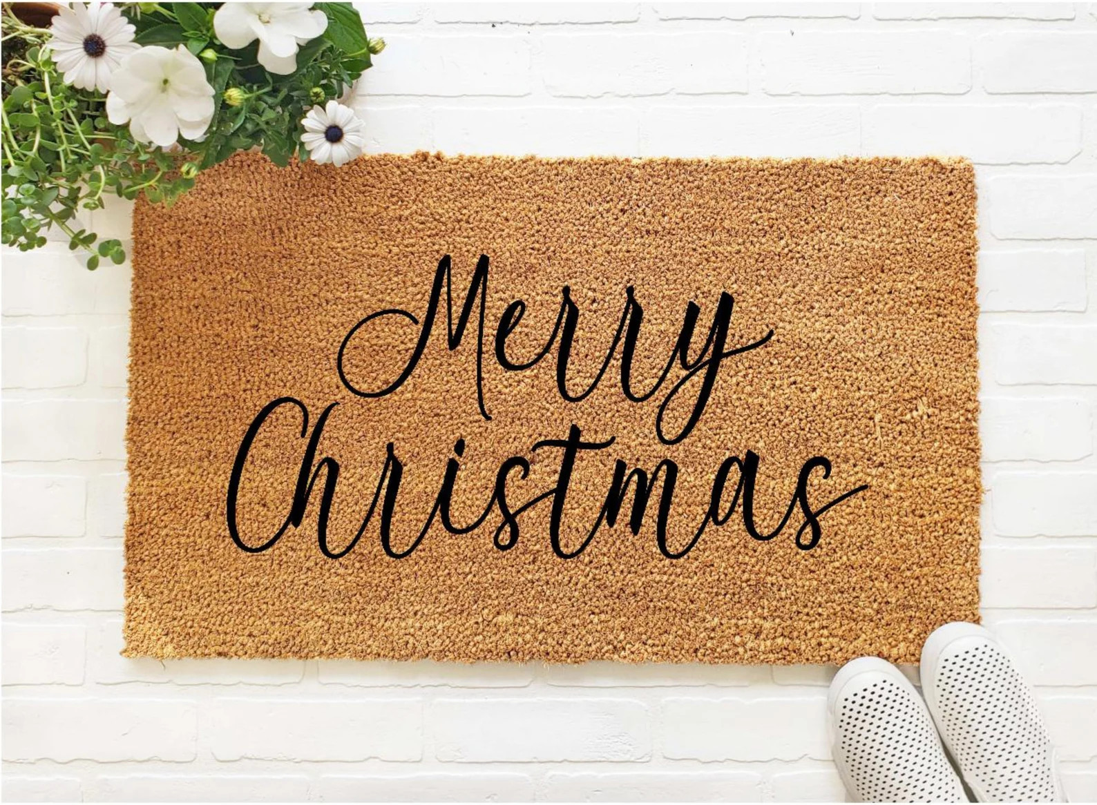 Merry Christmas Doormat, Holiday Doormat, Christmas Doormat, Christmas Welcome Mat, Christmas Dec... | Etsy (US)