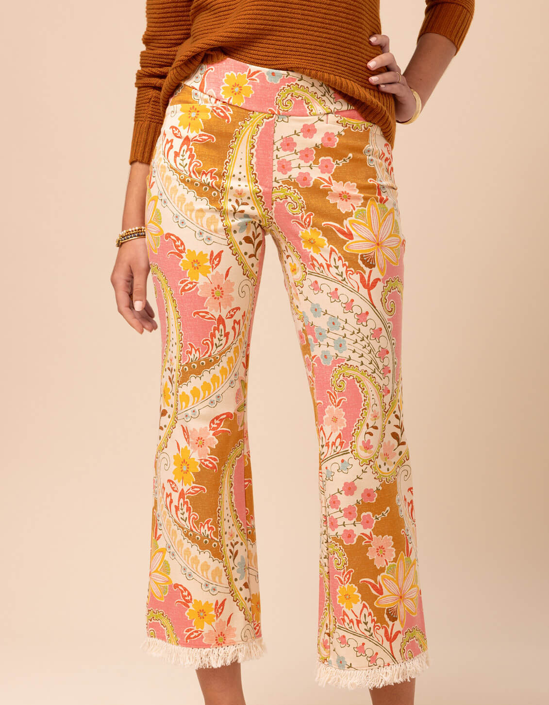 Maren Fringe Pant Mercer House Paisley | Spartina 449