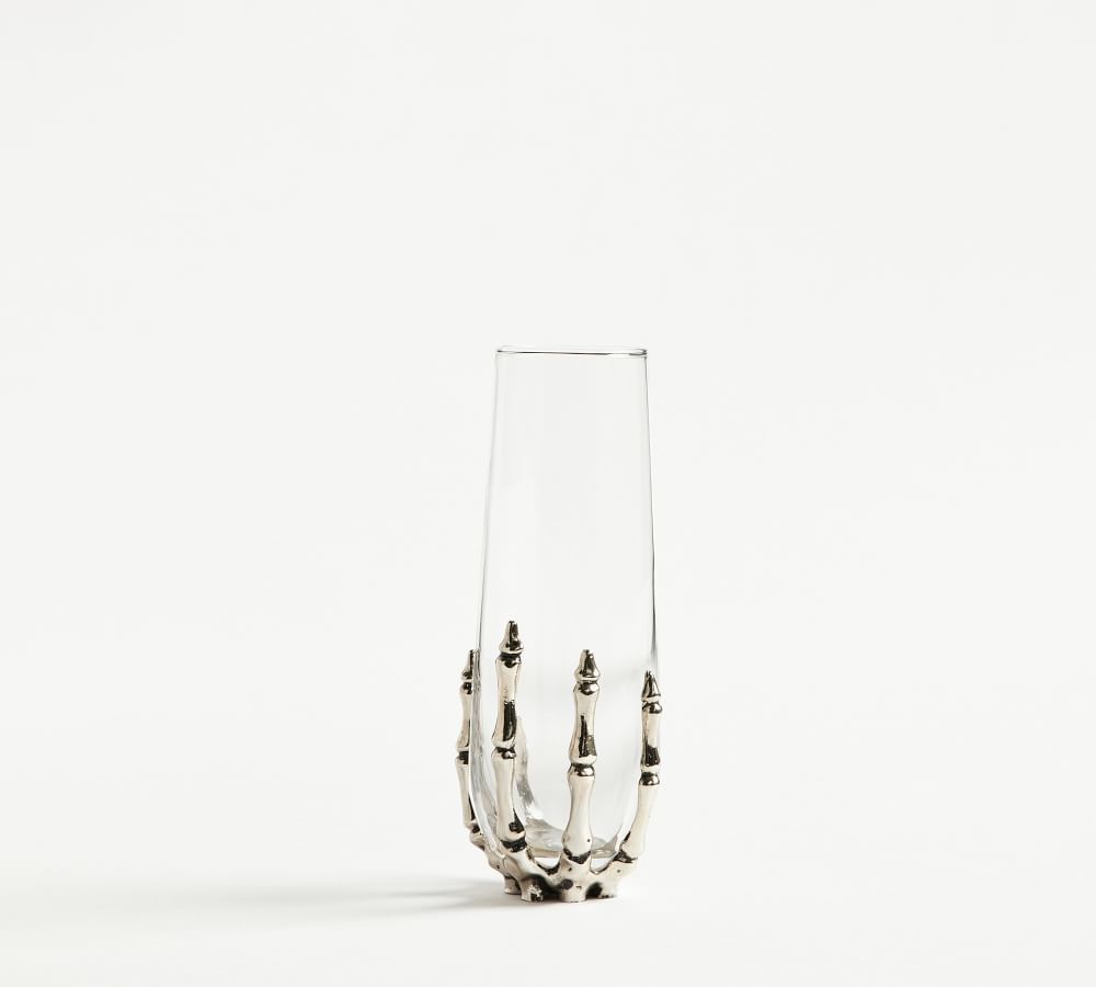 Skeleton Hand Stemless Champagne Flute | Pottery Barn (US)