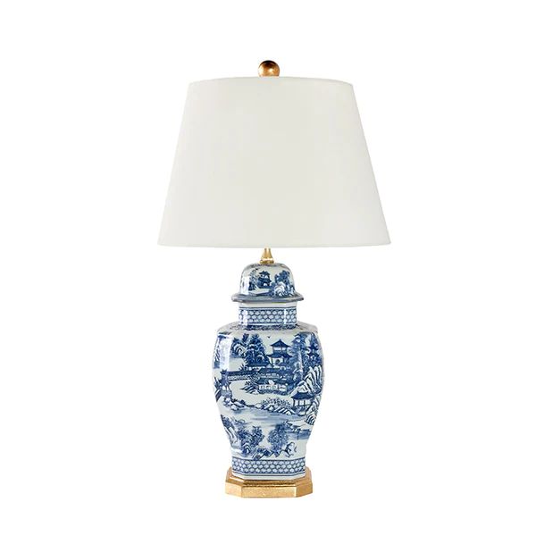 Square Chinoiserie Temple Jar Lamp | Caitlin Wilson Design