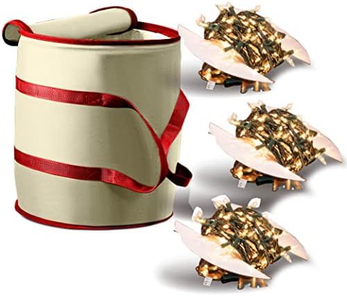 ZOBER Christmas Light Storage Bag - with 3 Cardboard Wraps to Store A Lot of Holiday Christmas Light | Amazon (US)