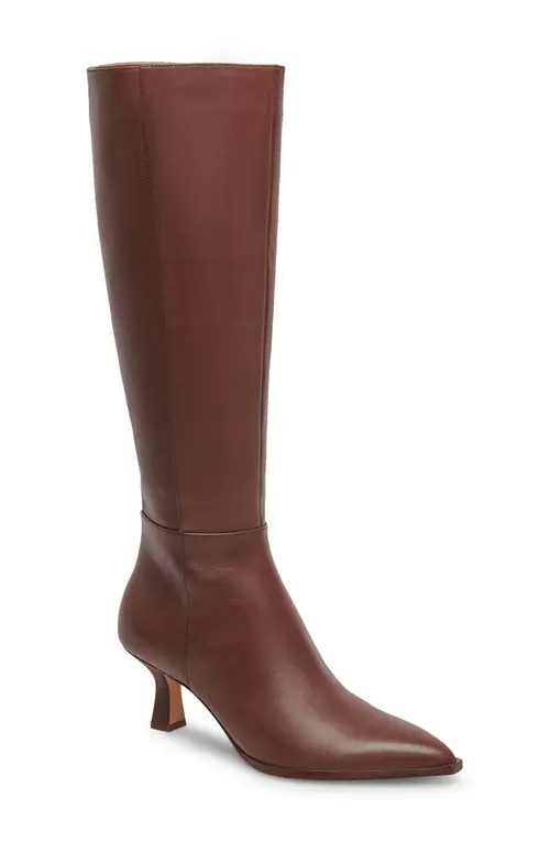 Dolce Vita Auggie Pointed Toe Knee High Boot in Chocolate Leather at Nordstrom, Size 11 Regular Calf | Nordstrom