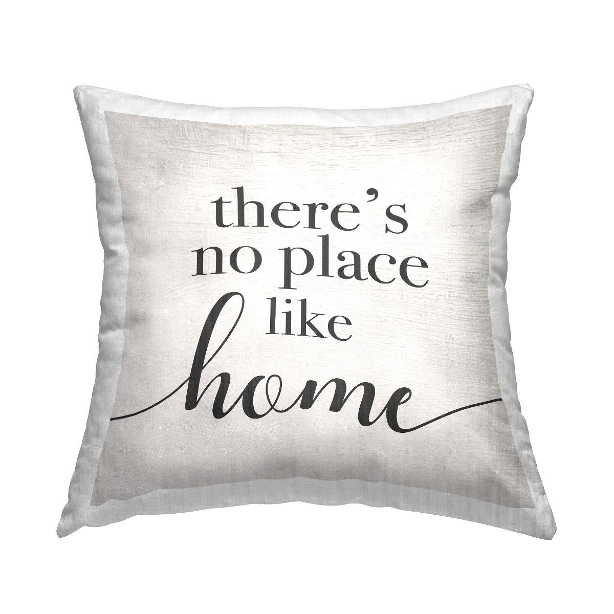 Stupell Industries No Place Like Home Phrase Rustic Farmhouse Pattern Printed Pillow, 18 x 18 | Target