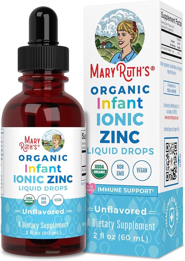 Infant Liquid Ionic Zinc with Organic Glycerin by MaryRuth's, Zinc Sulfate for Immune Support, Ve... | Amazon (US)