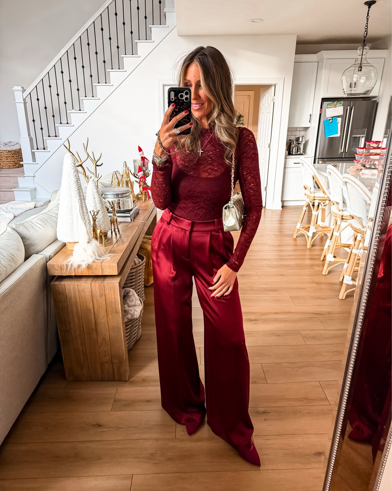 My outfit here is on major deal. It’s up to 80% off at Alice &  Olivia on select  items. My exact outfit is 50% off today.
I wear a size 8 pants and medium bodysuit linking other favorite items that are so gorgeous and on major sale

#LTKootd #LTKSaleAlert #LTKOver40