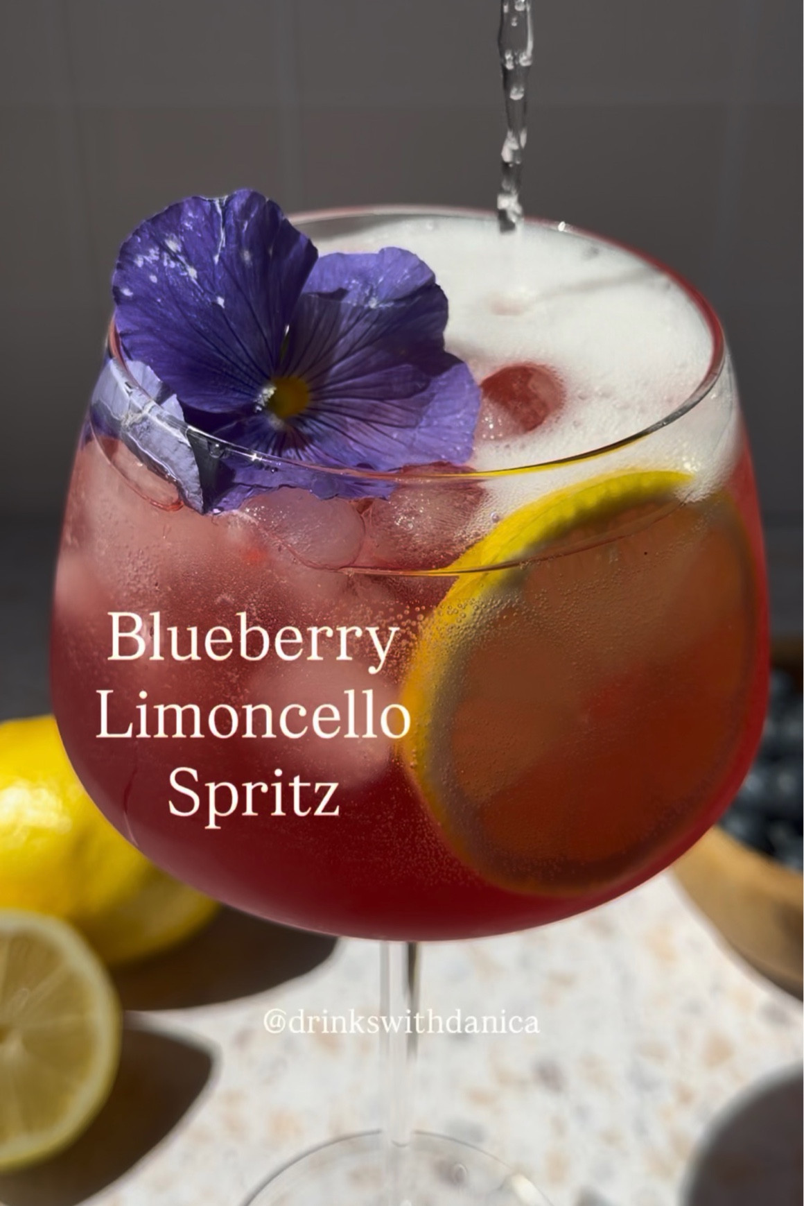 Blueberry Limoncello Spritz

Follow me on Instagram and TikTok @drinkswithdanica for this recipe and more