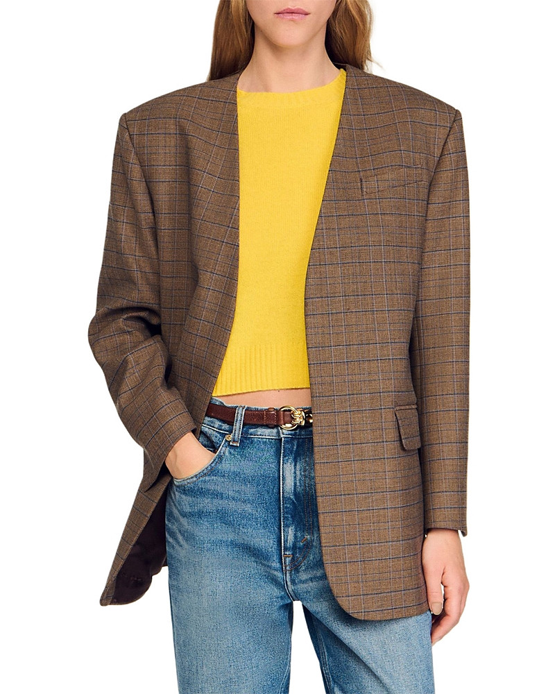 Sandro Oversized Checked Jacket | Bloomingdale's (US)
