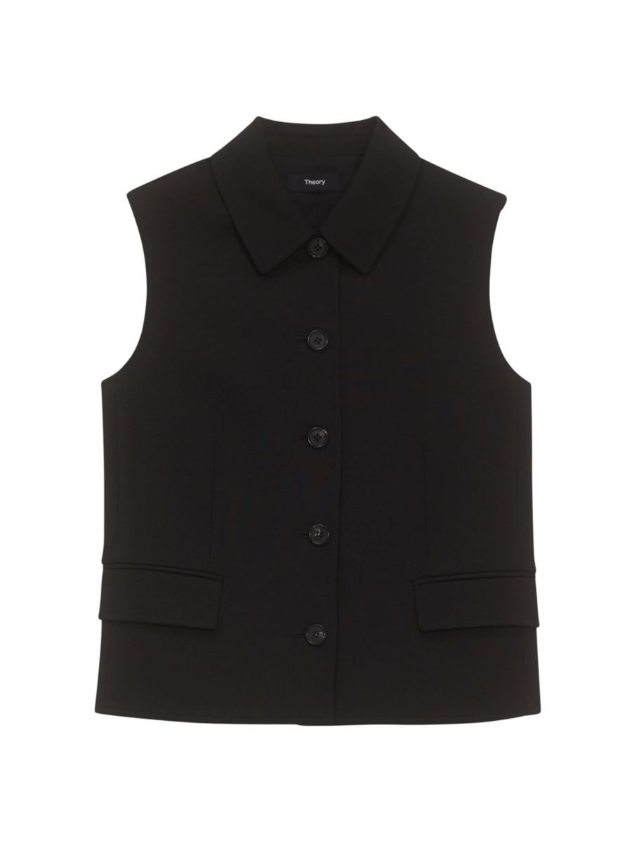 Tailored Wool-Blend Vest | Saks Fifth Avenue