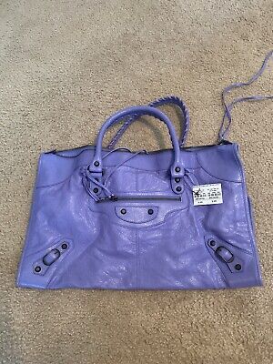 BALENCIAGA Purple Giant Motorcycle City Bag $1945+ Tax | eBay US