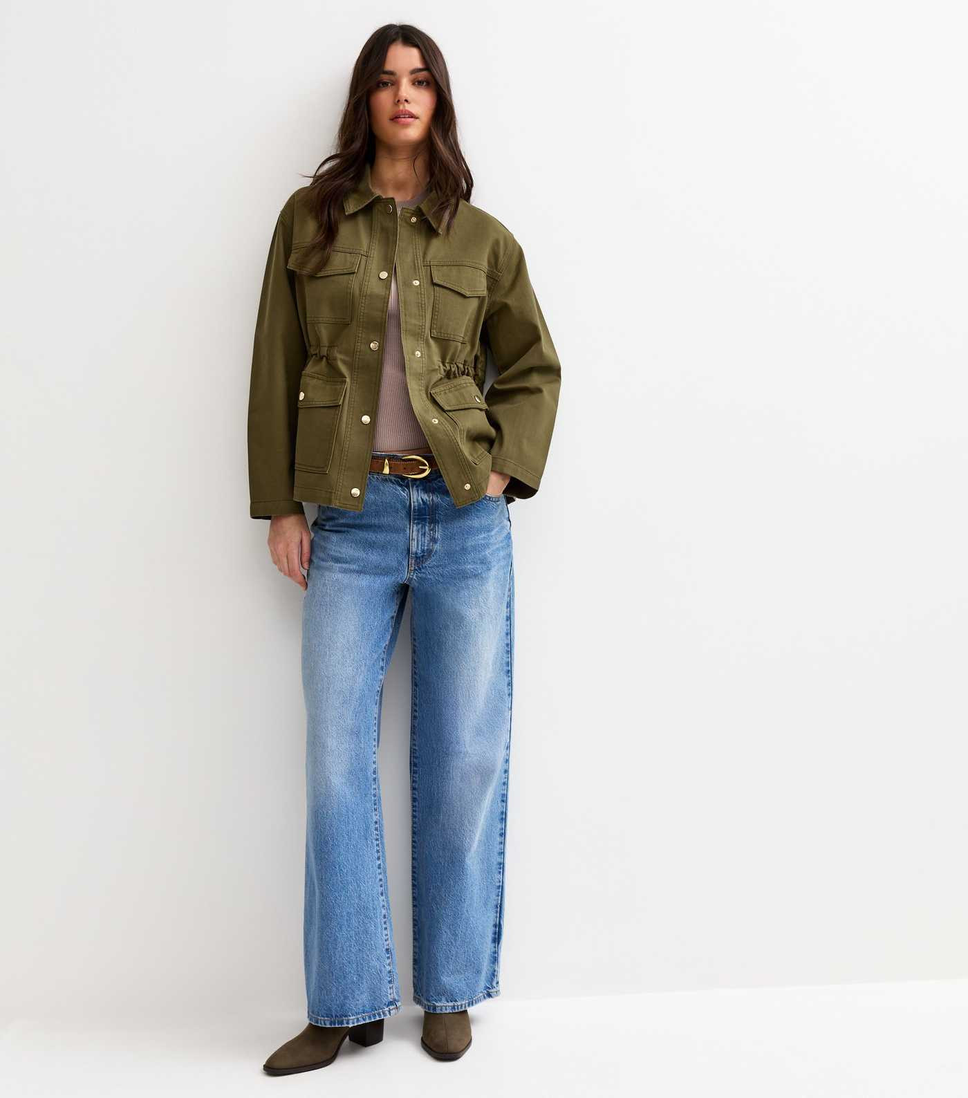 Khaki Four Pocket Shacket | New Look | New Look (UK)