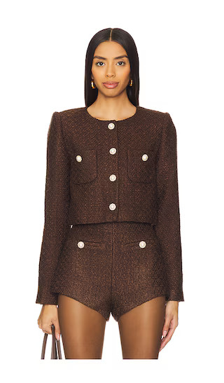 Riah Jacket in Chocolate Brown | Revolve Clothing (Global)