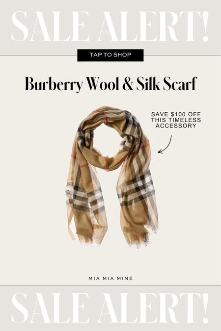 Designer sale picks
Burberry scarf on sale 

#LTKStyleTip #LTKSeasonal #LTKSaleAlert
