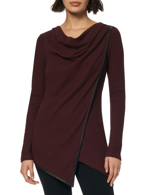 Cowlneck Cotton-Blend Top | Saks Fifth Avenue OFF 5TH