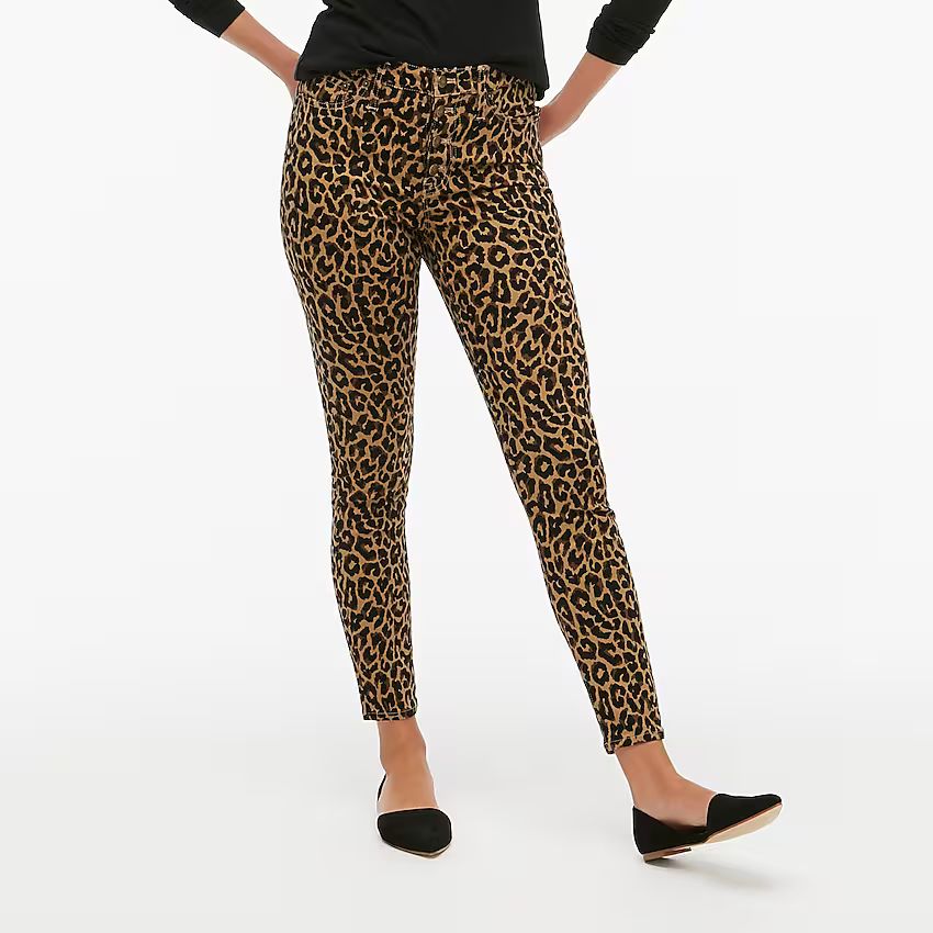 Leopard 9" high-rise skinny jean with button fly | J.Crew Factory