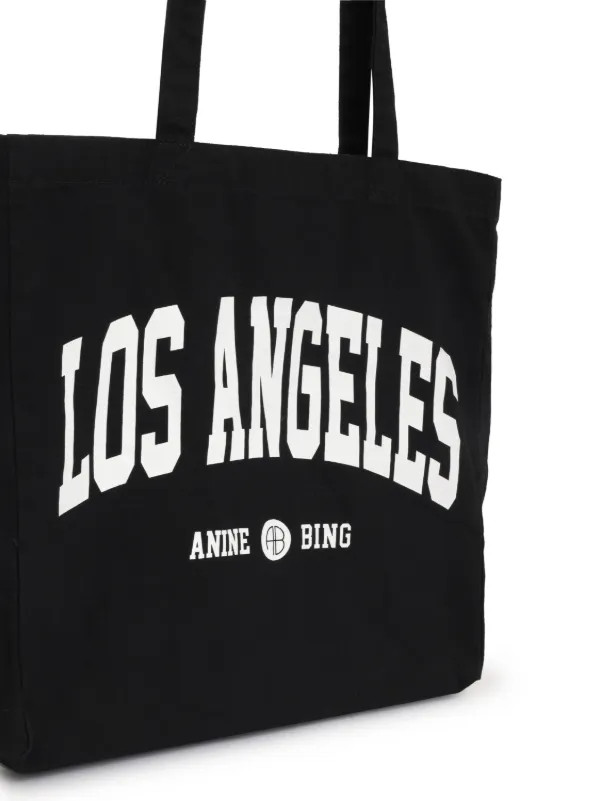 ANINE BING Remy logo-print Tote Bag  - Farfetch | Farfetch Global