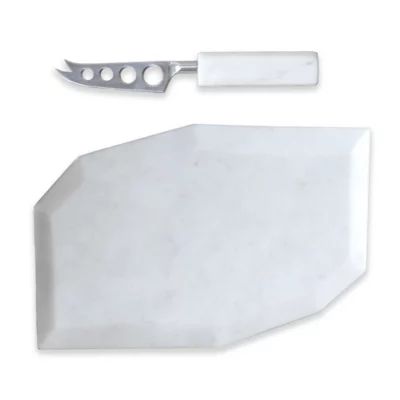 Artisanal Kitchen Supply® Geometric Marble Cheese Board and Knife Set | Bed Bath & Beyond
