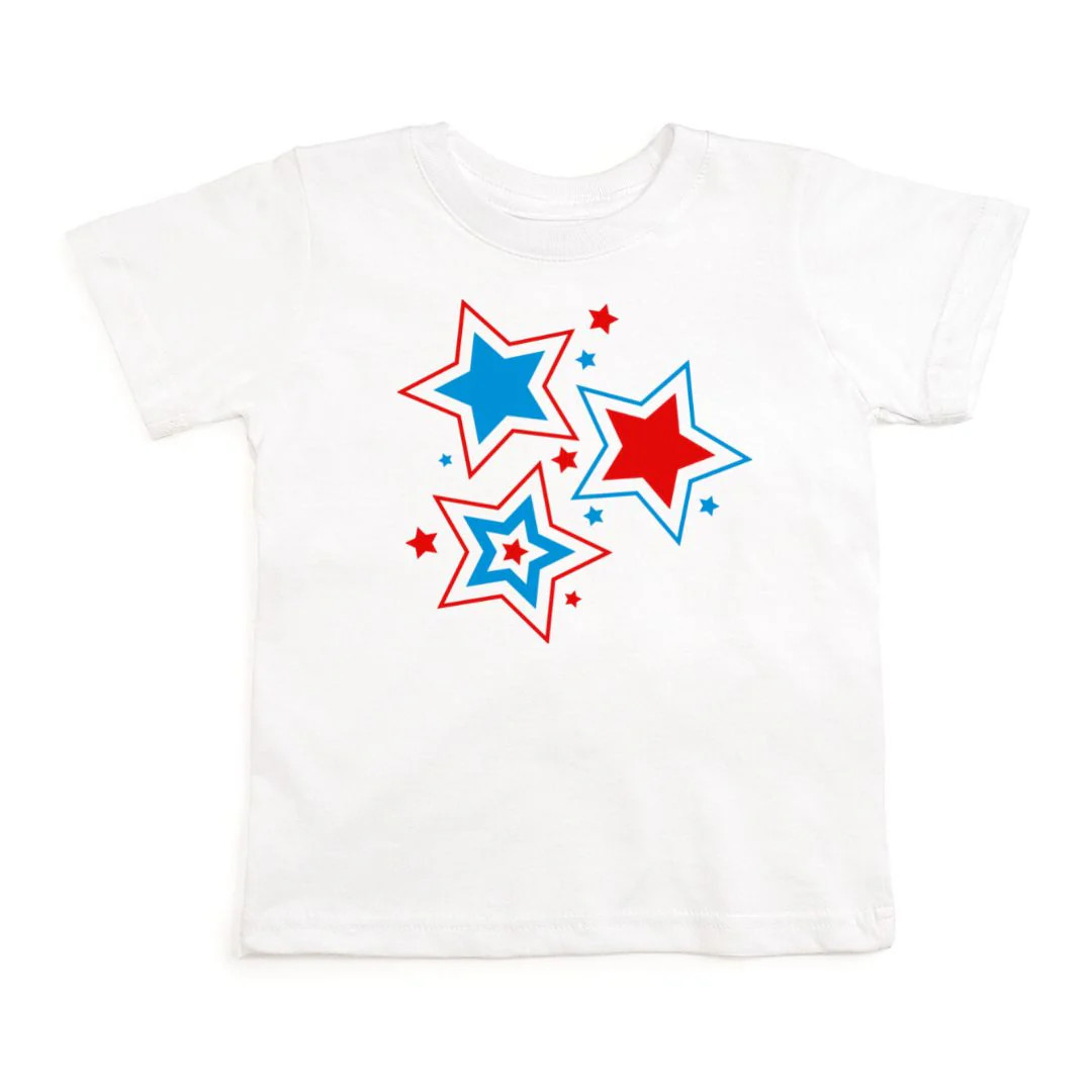 Patriotic Star S/S Shirt - White | Sweet Wink