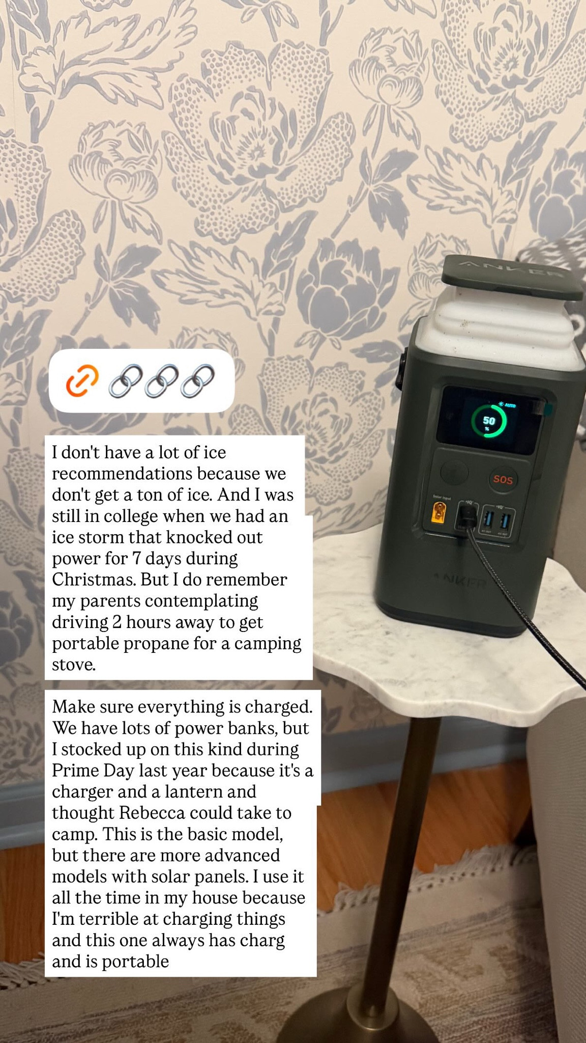 Also. Once the weather clears, and you can get things delivered again, also please buy this for future losses of power. 

#LTKdayinmylife #LTKHome #LTKstorytime