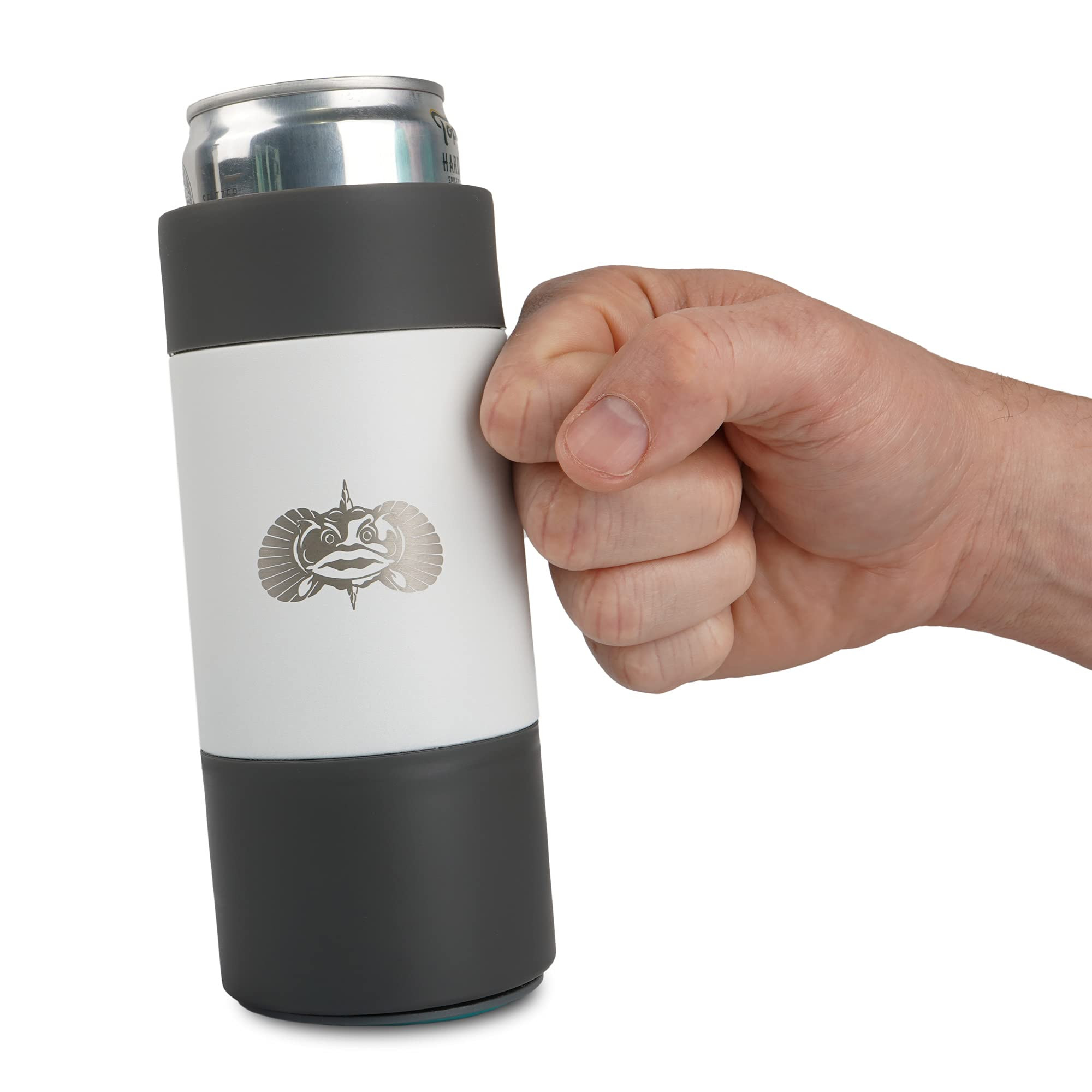 Toadfish Slim Non-Tipping Can Cooler for 12oz Cans - Suction Cup Cooler For Beer & Soda - Stainless  | Amazon (US)