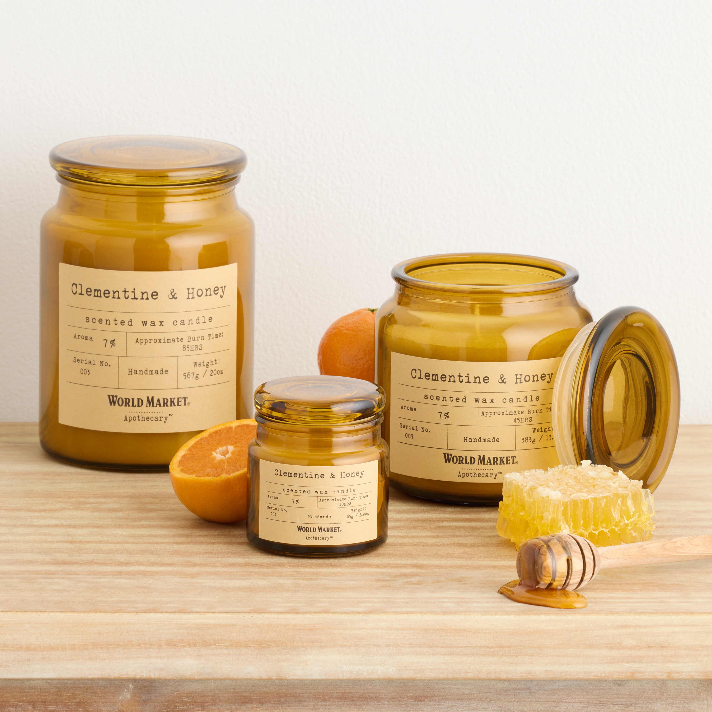 Apothecary Clementine & Honey Scented Candle | World Market