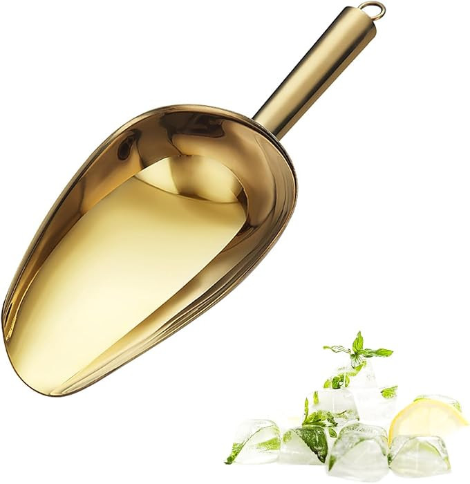 6 oz Gold Ice Scoop, Stainless Steel Food & Candy | Amazon (US)