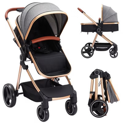 GustoWave Newborn Stroller, Baby Stroller for Infant and Newborn 0-36 Months Old Babies,with Reversible Seat,Strollers Foldable with Umbrella,Gray | Target