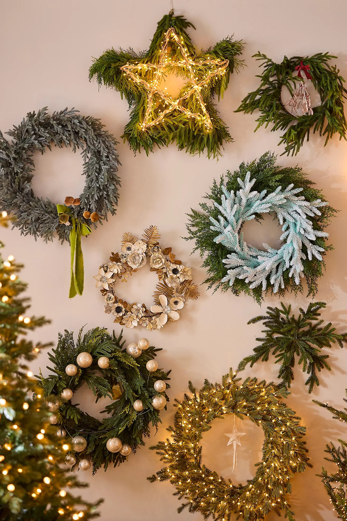 Faux Fir Snowflakes, Set of 2 Large | Terrain