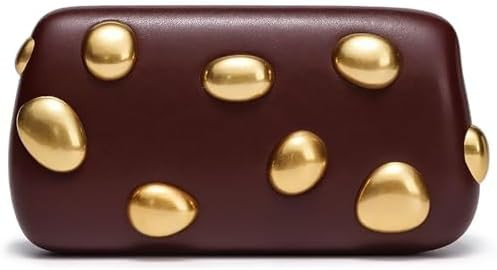 PU Leather Wedding Evening Bag Formal Clutch Purse for Women with Pebbles | Amazon (US)