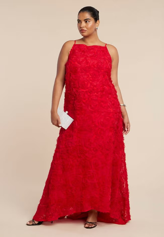 3D Floral Texture Gown | Eloquii