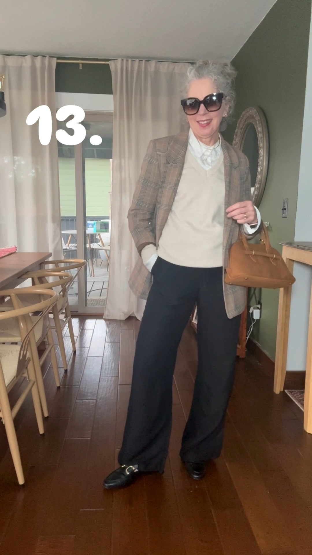 3,3,3 challenge 
Three tops
Three pair of pants
3 pair of shoes = 13 different styles 
I linked what I could or a similar option, everything is older 