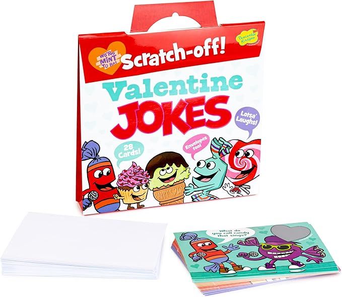 Peaceable Kingdom Scratch-Off Valentine Jokes - 28 Card Pack | Amazon (US)