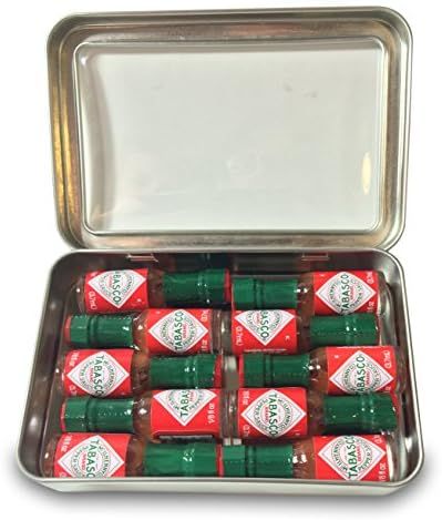 Tabasco Sauce, Miniature Bottles in Metal Gift Tin, Original Flavor, Tabasco Pepper Sauce, 10 Cou... | Amazon (US)